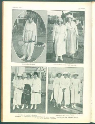 Tucumán. - Campeonato interprovincial de Lawn-Tennis. : Señoritas que tomaron parte en el interesante torneo