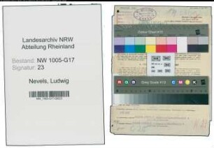 Entnazifizierung Ludwig Nevels , geb. 18.12.1893 (Abt.Leiter)