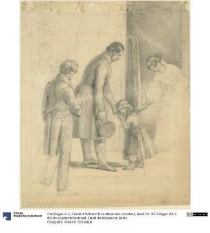 Friedrich Wilhelm III im Atelier des Künstlers