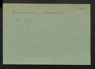 Hemminger, Ernst