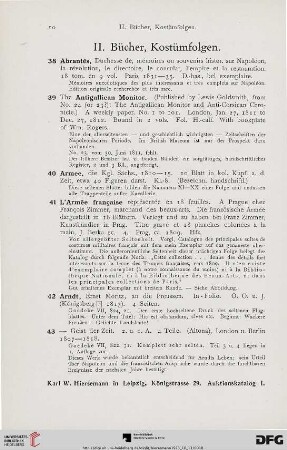 II. Bücher, Kostümfolgen (Nr. 38-85)
