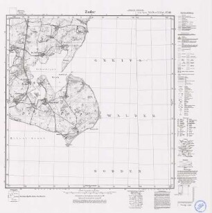 1746 Zudar, Meßtischblatt (4 cm - Karte)