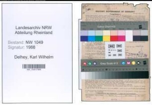 Entnazifizierung Karl Wilhelm Delhey , geb. 06.09.1897 (Kaufmann)