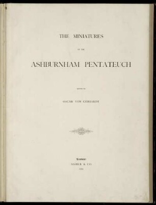 The Miniatures of the Ashburnham Pentateuch