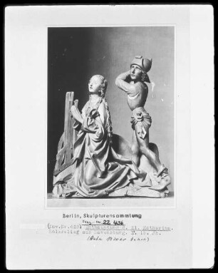 Zwei Gruppen aus einem Schnitzaltar — Martyrium der heiligen Katharina