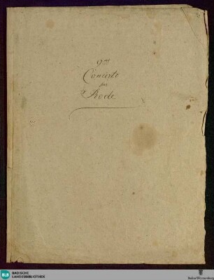 Concertos - Don Mus.Ms. 1639 : vl, orch; C; BacV 250.9