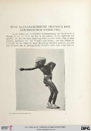 12: Eine alexandrinische Erzfigur der Goetheschen Sammlung