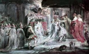 Ölskizzen zur Medicigalerie — Die Krönung der Maria de' Medici (3.05.1610)