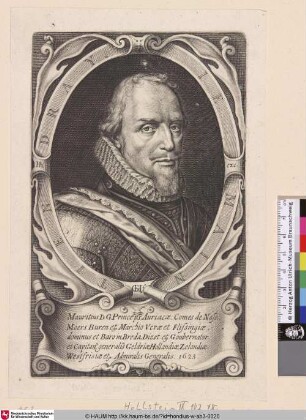 Maurits D.G. Princeps Auriacae [Porträt des Fürsten Moritz von Oranien-Nassau]
