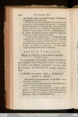 Article Troisieml Passage de l'obstacle en marchant en bataille.