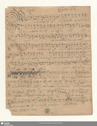 Canto 2do. [nur Cantata "Was du tust"]
