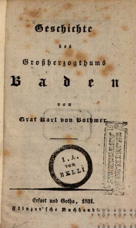 Geschichte des Großherzogthums