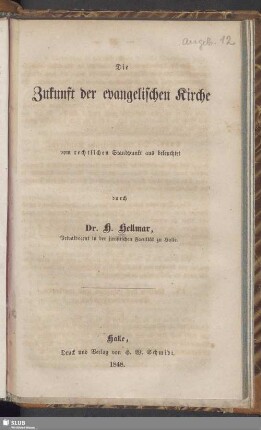 Die Zukunft der evangelischen Kirche vom rechtlichen Standpunkt aus beleuchtet