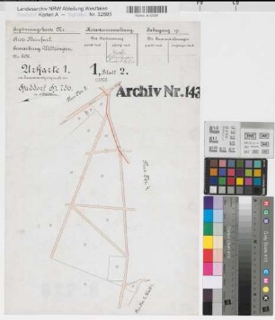Wettringen (Wettringen), Neuenkirchen (Neuenkirchen), Zusammenlegung Haddorf, Urkarte I Wettringen Flur 1 Bl.2