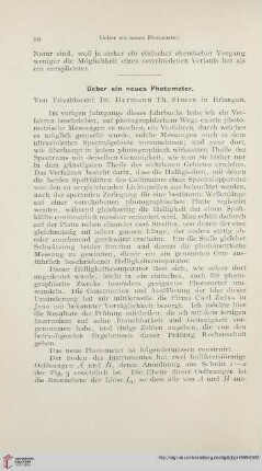 Ueber ein neues Photometer