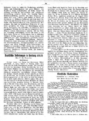 Baptistische Bestrebungen in Hamburg 1831/32