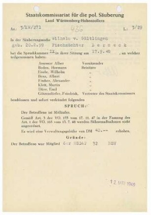 Gültlingen, Wilhelm von
