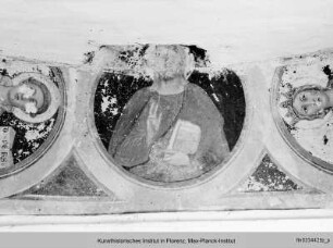 Die Fresken der ehemaligen Cappella del Campanile : Bogenlaibung: Christus mit den Heiligen Katharina von Alexandrien und Laurentius
