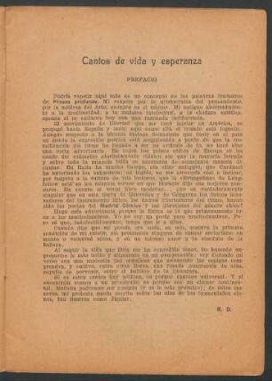 Cantos de vida y esperanza