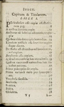 Capitum & Titulorum.