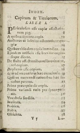 Capitum & Titulorum.