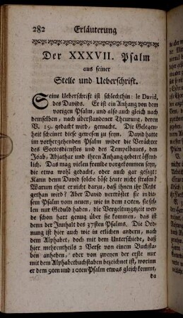 Der XXXVII. Psalm [...].
