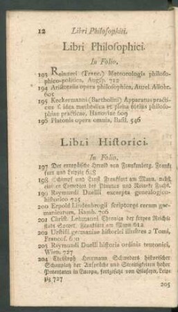 Libri Historici. In Folio