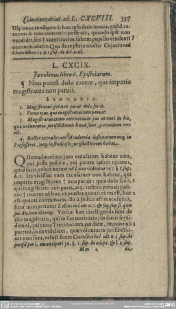 L. CXCIX. Iavolenus libro 6. Epistolarum