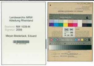 Entnazifizierung Eduard Meyer-Biederlack , geb. 14.12.1903 (Beamter)