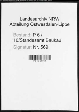Sterberegister Standesamt Herne-Baukau (II)