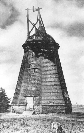 Vitte (Insel Hiddensee). Schwarze Mühle, Erdholländer, 1951, Repro (Domizil der Tänzerin Gret Palucca)