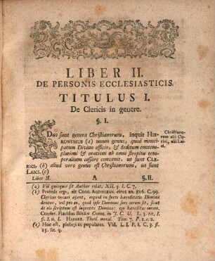Institutiones Juris Ecclesiastici Universalis Ad Statum Germaniæ Catholicum Accomodatæ, Liber II.. De Personis Ecclesiasticis