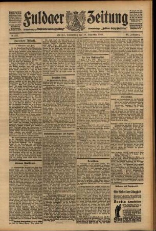 Zweite Ausgabe vom Donnerstag, den 10. Dezember 1908.
