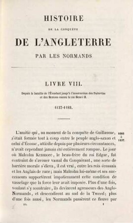 Histoire de la conquête de l'Angleterre par les Normands : de ses causes et de ses suites jusqu'à nos jours, en Angleterre, en Écosse, en Irlande et sur le continent, 3