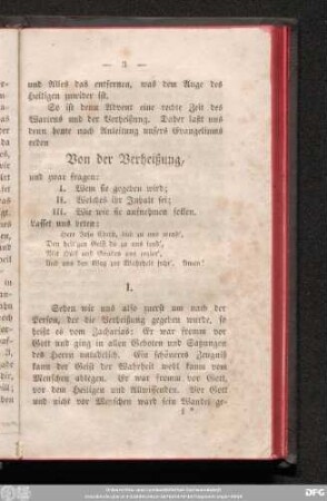 Von der Verheißung,