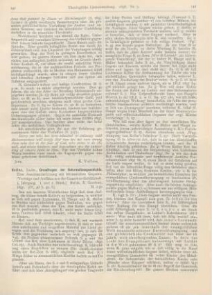 141-145 [Rezension] Keller, Ludw., Grundfragen der Reformationsgeschichte