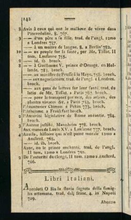 142-143, Libri Italiani.