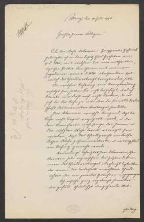 Brief an Jakob Josef Zuckmayer und Jakob Josef Zuckmayer : 21.07.1896