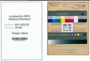 Entnazifizierung Maria Thissen, geb. 18.07.1897 (Lehrerin)
