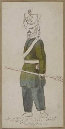 Neu eingekleideter russischer Landwehrmann, 1813/14