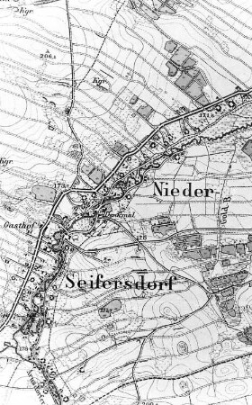 Waldhufen-Nieder Seifersdorf. Meßtischblatt, 1:25.000, Sekt. Niesky, 1886
