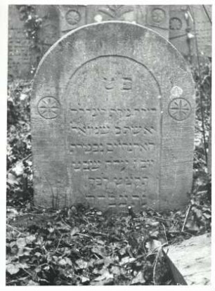 Wiesloch, HD; Jüdischer Friedhof, Grabstein von 1838