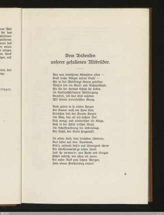 Dem Andenken unserer gefallenen Mitbürger