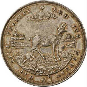 Medaille von Friedrich Fecher auf Undankbarkeit und Übermut, um 1630