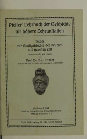 Bilder zur Kunstgeschichte der neueren und neuesten Zeit