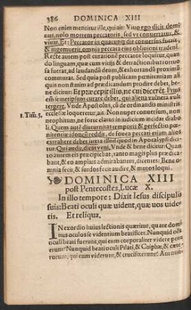 Dominica XIII post Pentecostes ...
