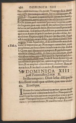 Dominica XIII post Pentecostes ...