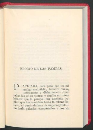 Elogio de las pampas