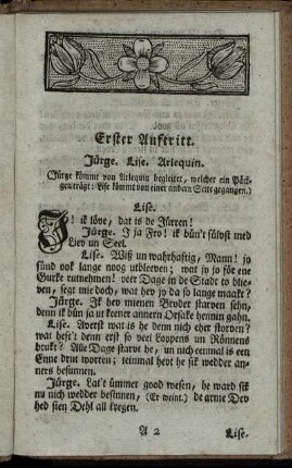 Erster Auftritt. - Sechster Auftritt.