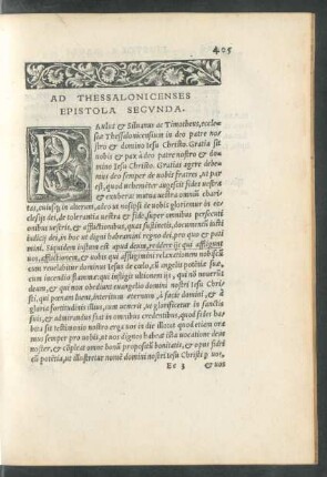 Ad Thessalonicenses Epistola Secunda.